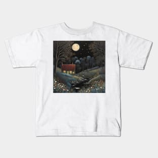 Tiny House in Forest Kids T-Shirt